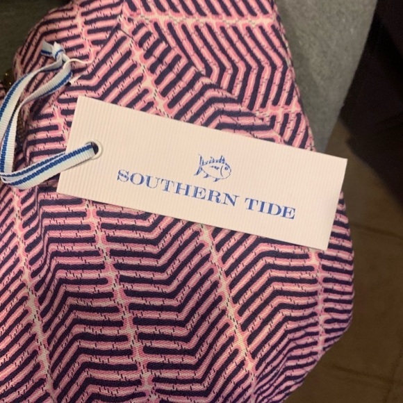 NWT SOUTHERN TIDE Audrey Chevron Ikat Mini Shift Dress Blue Night, Size 2 - Picture 7 of 8